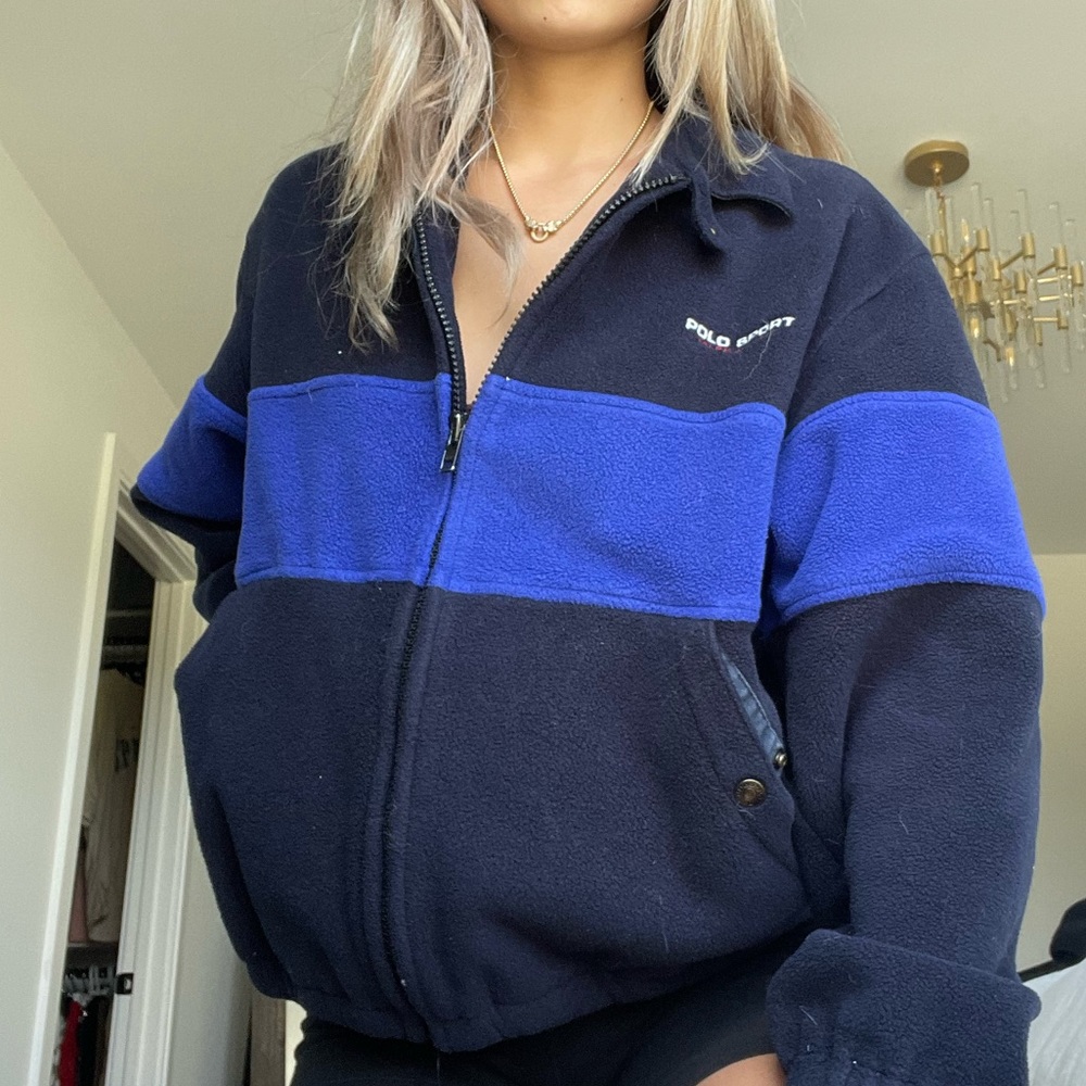 Vintage polo Ralph Lauren sport fleece zip up jacket